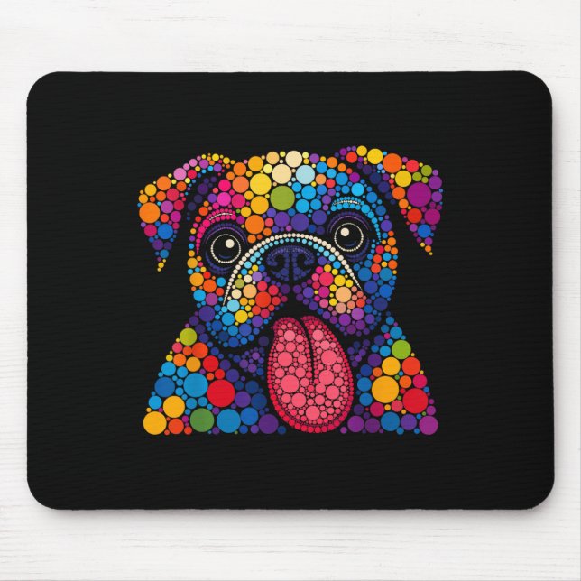 Hundälskare för Lundhund Polka Dot Lycklig Dot Dot Musmatta (Framsidan)