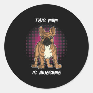 Hundälskare   Fransk Bulldog Gifts Women Manar Kid Runt Klistermärke