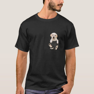 Hundälskare ger vit labbtyp i Pocket Rolig hund Fa T Shirt