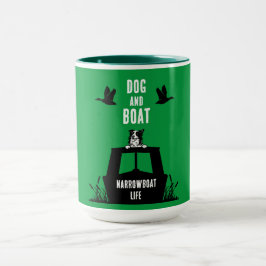 Hundälskare i Narrowboat Canalboat Mugg