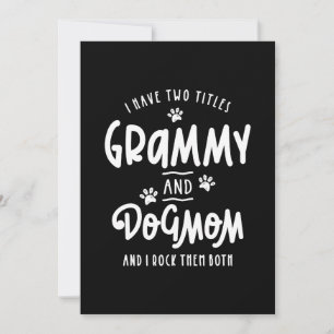 Hundälskare, jag har två titlar Grammy och Hund Ma Tack Kort