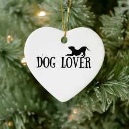 Hundälskare Julgransprydnad Keramik