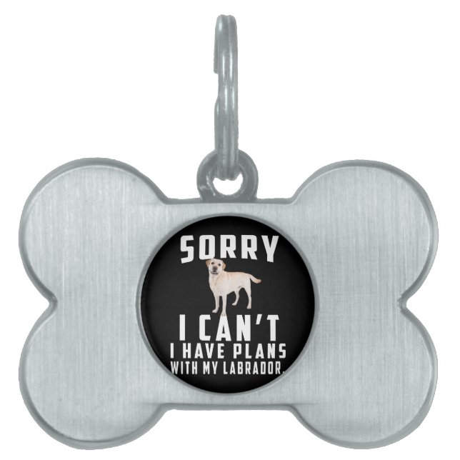 Hundälskare | Ledsen, jag kan inte, jag har planer ID-bricka Husdjur (Framsidan)