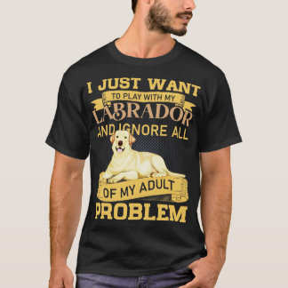 Hundälskare leker med min labrador-notering t shirt