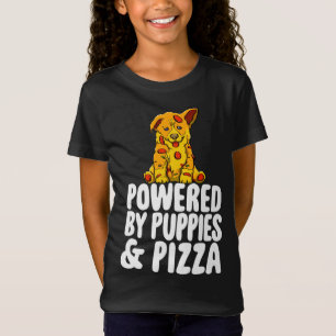 Hundälskare med hundvalpar och Pizza Funny Women T Shirt