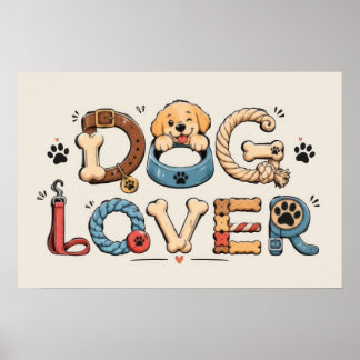 Hundälskare Ordkonst Poster