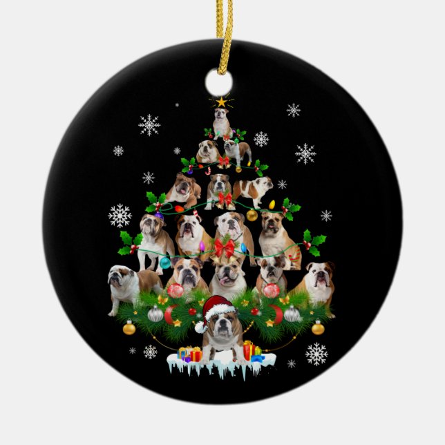 Hundälskare | Ornament för Bulldog Julgran (Framsidan)