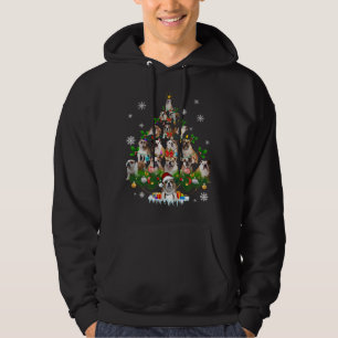 Hundälskare  Ornament för bulldog Julgran Hoodie