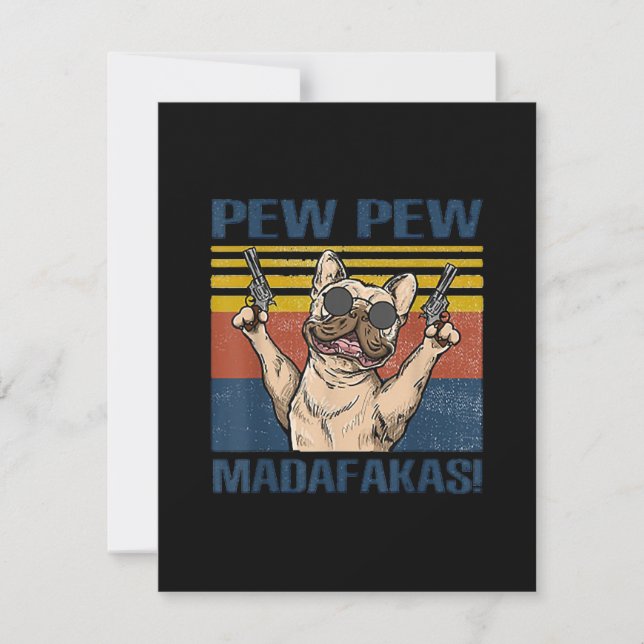 Hundälskare| Pew Pew Madafakas Tack Kort (Framsida)