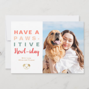 hundälskare Photo Pawsitive Howliday jul Julkort
