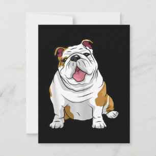 Hundälskare Roligt Present till Engelsk Bulldog Tack Kort