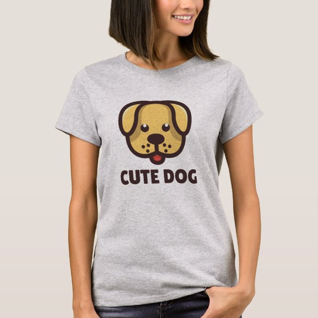 Hundälskare Söt Hund T Shirt (Framsida)