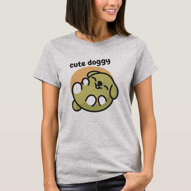 Hundälskare Söt Hund T Shirt (Framsida)