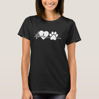 Hundälskare Tass Hjärtbeat EKG Veterinärtekniker V T Shirt