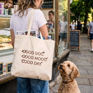 Hundälskare Totebag Bra Hund Bra Humör Citat Tygkasse