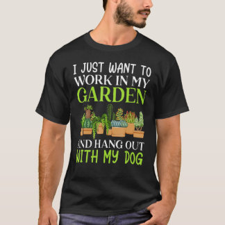 Hundälskare Trädgårdsmästare Söt Krukväxt Planteri T Shirt