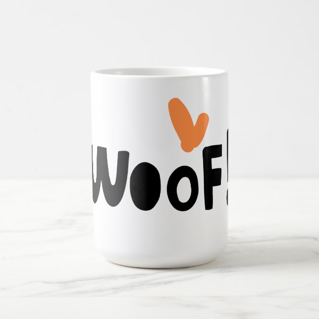 Hundälskare "Woof" 15 oz Coffee Mugg (Center)