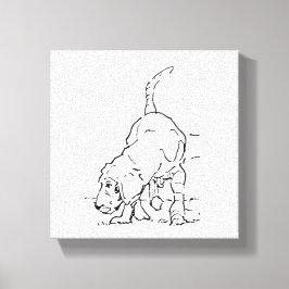 Hundälskareminne, Beagle-illustration Canvastryck