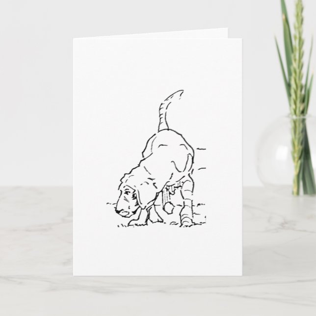 Hundälskareminne, Beagle-illustration Helgkort (Framsida)