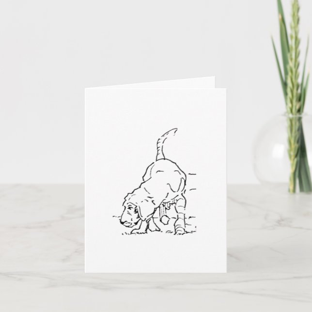Hundälskareminne, Beagle-illustration Kort (Framsida)