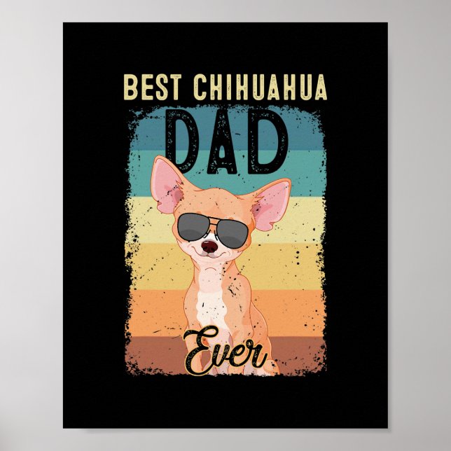 Hundälskarna Best Chihuahua Pappa AldriFars dag Poster (Framsidan)