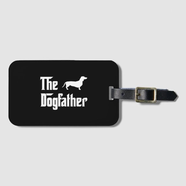 Hundälskarna Dogfather Manar Dachshund Bagagebricka (Framsida horisontal)