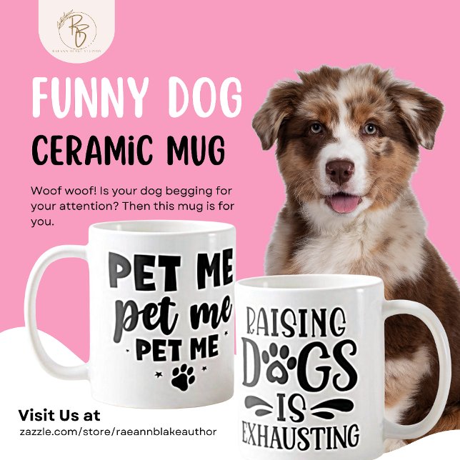 Hundälskarna "Pet Me" Ceramic Mugg (Skapare uppladdad)