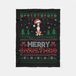 Hundälskarna Santa Hat Julgran Ljus Fleecefilt