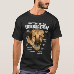 Hundar 365 anatomi av en anatolisk Shepherd Hund F T Shirt