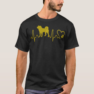 Hundar 365 Hjärtslag Shiba Inu Hund Rädda djuren L T Shirt
