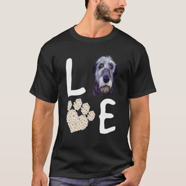 Hundar 365 Kärlek IrishWolfhound Hund Pet Rädding T Shirt (Framsida)