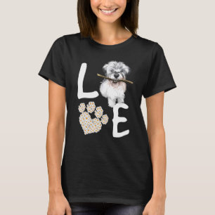 Hundar 365 Kärlek Miniature Schnauzer Hund Tass Pe T Shirt