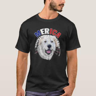 Hundar 365 Merica Underbar Pyrenées Hund American T Shirt