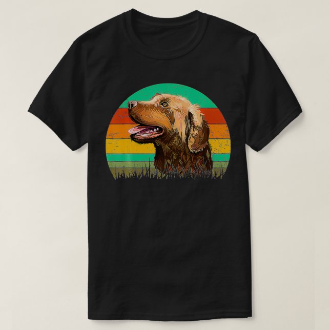Hundar 365 Retro Chesapeake Bay Retriever Hund Vin T Shirt (Design framsida)