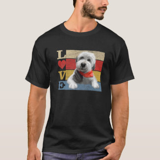Hundar 365 Retro Kärlek Old English Sheepdog Hund T Shirt