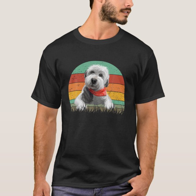 Hundar 365 Retro Old English Sheepdog Hund St. T Shirt (Framsida)