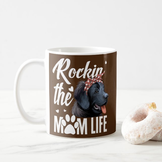 Hundar 365 Rockin the Newfoundland Mamma Life Hund Kaffemugg (Med munk)