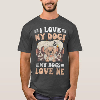 Hundar 4Legged Friend Puppies Dograining Retro T Shirt