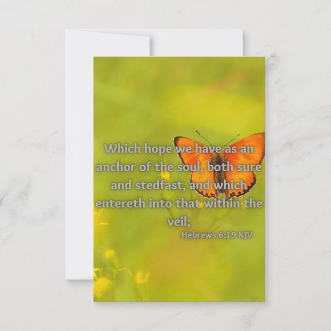 Hundar 6:19 KJV Bible Scripture Pic Greeting Card Kort (Framsida)