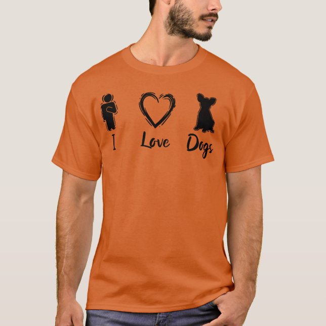 Hundar älskar roligt t shirt (Framsida)