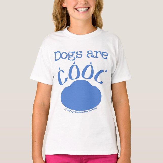 HUNDAR är Coola Paw-utskrift Tee Shirt (Framsida)
