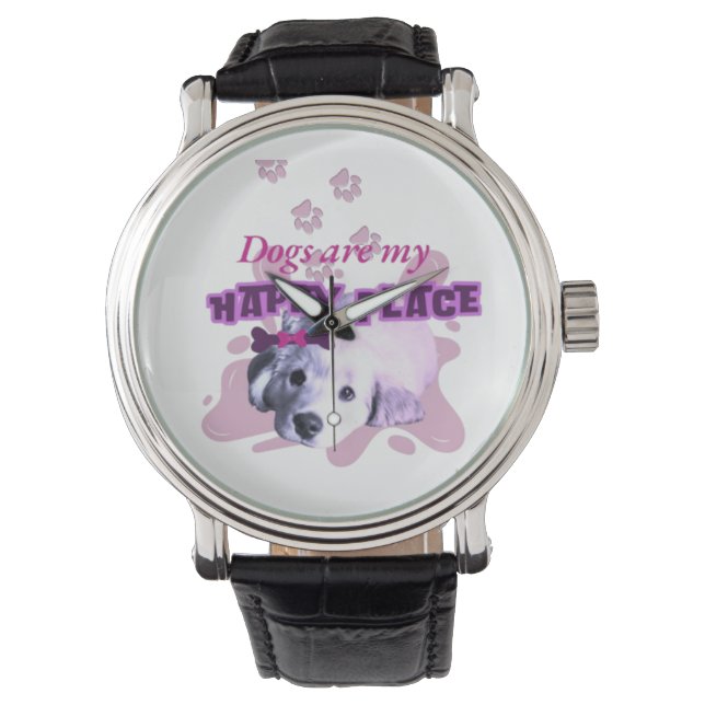 Hundar är en av mina bevakningsbevakningar i lyckl armbandsur (Framsida)