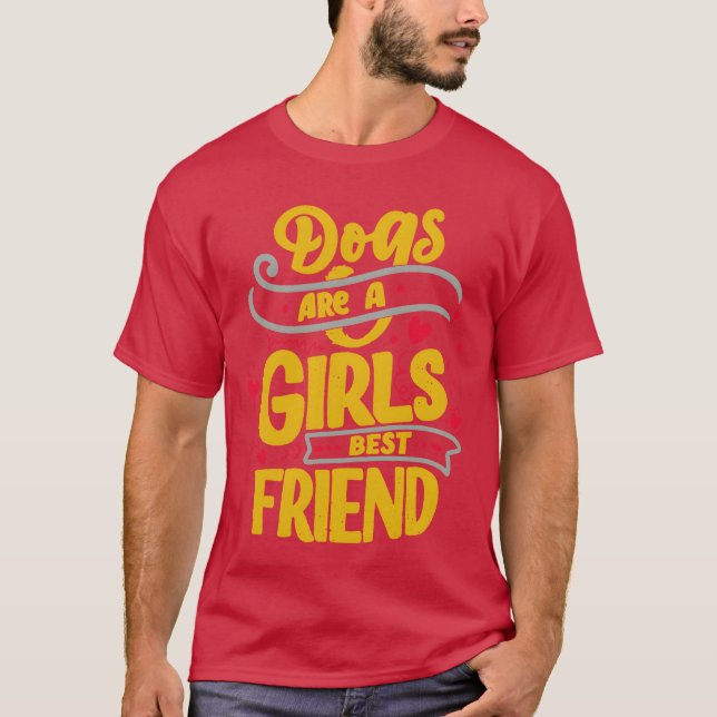 Hundar är en flickvänfamilj t shirt (Framsida)