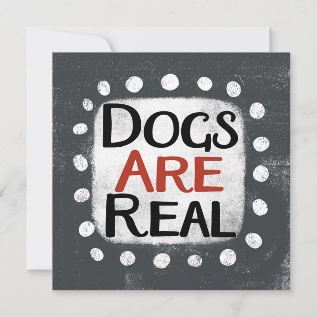 Hundar är ett riktigt hälsningskort kort (Framsida)