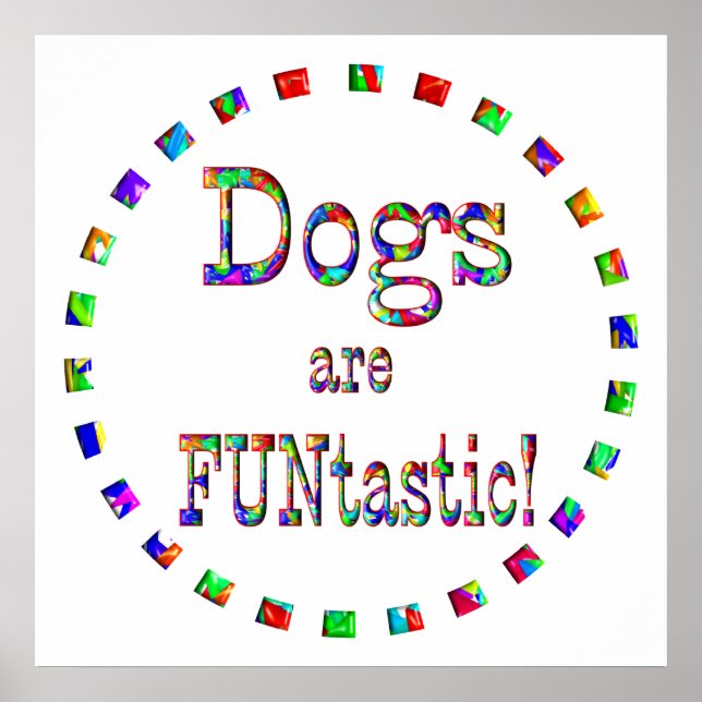 Hundar är FUNtastic Poster (Framsidan)