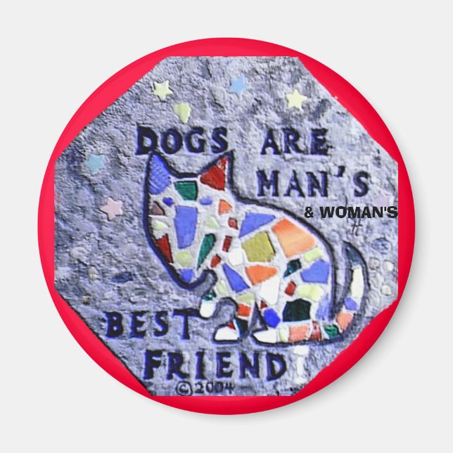 Hundar är människans och kvinnans bästa vänner Mag Magnet (Framsidan)