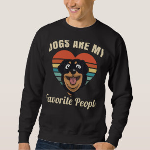 Hundar är min favorit People Rottweiler Lång Ärmad Tröja