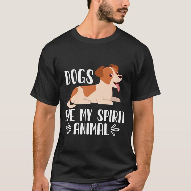 hundar är mitt andliga djur t shirt (Framsida)