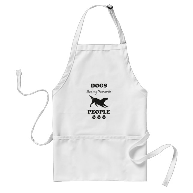 Hundar är mitt favoritfolk Apron Förkläde (Framsidan)