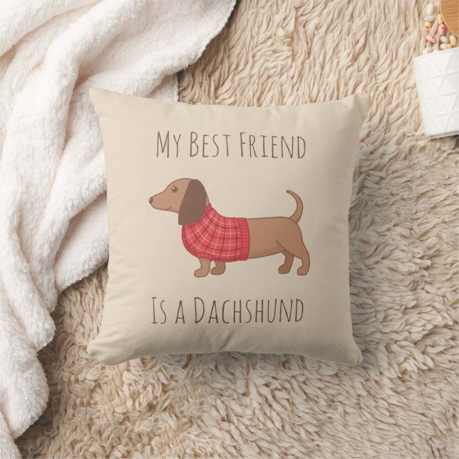Hundar är mitt favoritfolk Dachshund Sause Hund Kudde (Filt)
